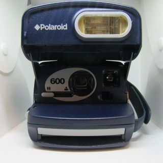 Rare Polaroid One Step Express Instant 600 Film Camera Blue