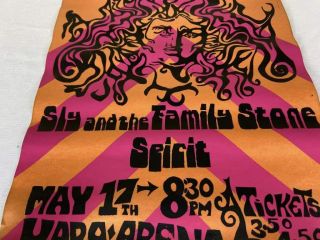 RARE VINTAGE SLY and the Family Stone CONCERT Poster DAYTON Hara Arena May 1969 3