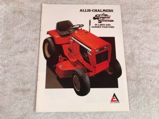 Rare 1978 Allis Chalmers Garden Tractors Mowers 13 Page Dealer Brochure