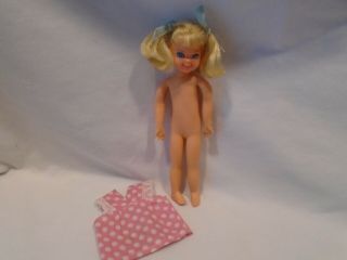 vintage 1965 Mattel Barbie ' s sister Tutti Japan doll pink polka dot 2