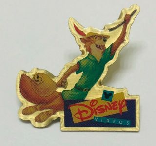 Rare Htf Walt Disney Robin Hood Fox Hero Home Video Pin Brooch