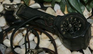 RARE VINTAGE BELL SYSTEM WESTERN ELECTRIC LINEMAN TEST CLIP ROTARY HAND PHONE 3