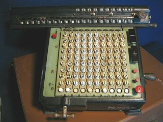 Vintage Monroe High Speed Adding Calculator No.  1 in case w/key (no cord) 2