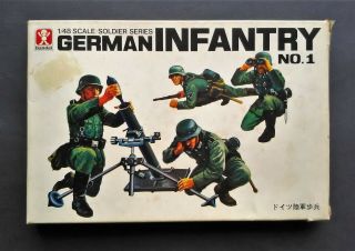 Vintage And Rare 1/48 Bandai German Infantry No1.  Figures Model Kit