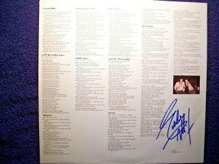 Eddie Money " Playing For Keeps " Autographed Lyric Sheet Rare