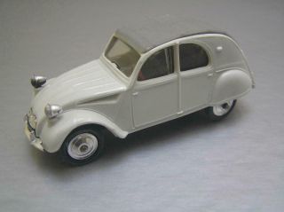 Norev Citroen 2cv Luxe Plastic Vintage Toy Made In France 1/43 Scale Rare