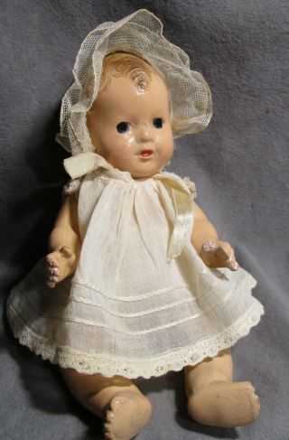 Vintage Vogue Toddles Baby Doll - 7 " Composition - Marked R & B