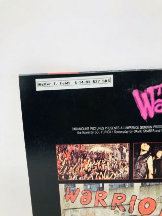 The Warriors on Laserdisc 1979 Rare 3