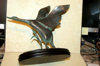 Vintage Brass / Bronze? Statue Sculpture Goose 13 1/2 