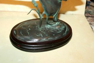 Vintage Brass / Bronze? Statue Sculpture Goose 13 1/2 