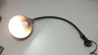 Vtg Antique Black Articulating Adjustable Industrial Task Shop Bench Lamp Light