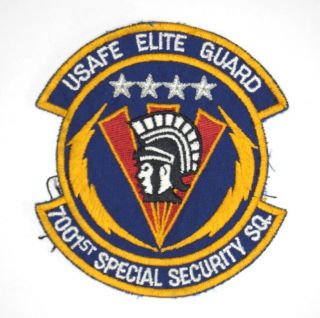 Rare Us Air Force Europe Usafe Elite Guard Patch 7001st Security Police Ramstein