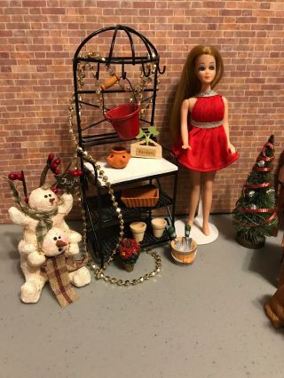 Vintage Topper Dawn Doll / Christmas Time Gardening 