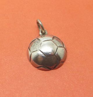 James Avery Rare Sterling Silver 2d Soccer Ball Charm - - Retired