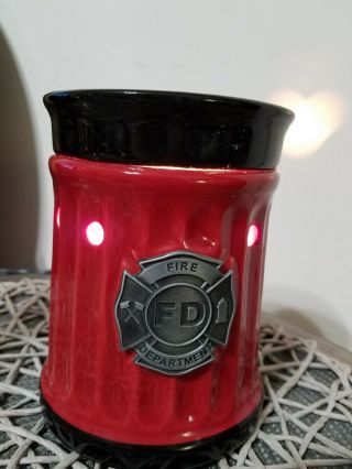 Scentsy Fire Fighter Wax Warmer Rare Retired Fire Department