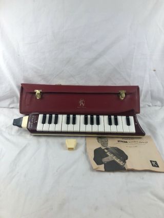 Vintage Rare German Hohner Melodica Piano 27 With Case