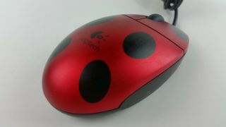 Logitech Mini Mouse M - UV55A Ladybug Style Rare HTF 3