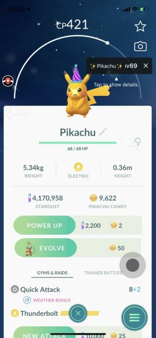 Pokemon Go Rare Trade Shiny Pikachu Party Hat
