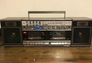 Panasonic Rx - Cw50 Boombox Stereo Dual Tape Player Vintage 80 