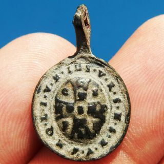 Rare St Benedict Cross Medal Antique Exorcism Prayer Against Evil Pendant Found