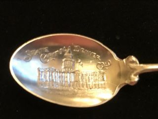 Antique Souvenir Spoon Sterling Silver State Capitol Denver Colo Colorado - 2