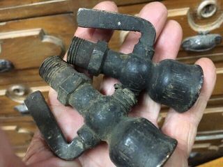 2 - - Old Brass Valve Blow Off Primer Petcocks Hit Miss Gas Engine Tractor Antique