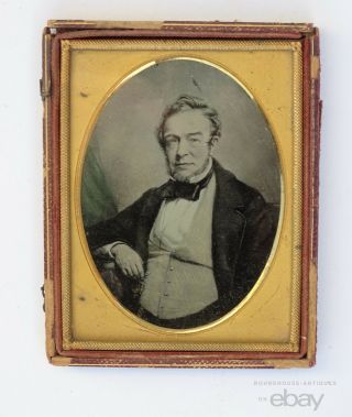 19th C.  Antique 1/4 Plate Ambrotype Photographs By Silas Eastham 
