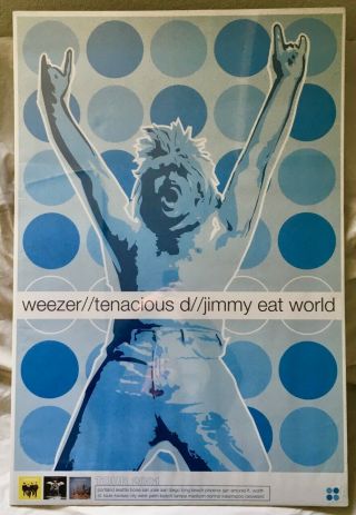 Vintage 2001 Weezer / Tenacious D / Jimmy Eat World Promo / Tour Poster - Rare