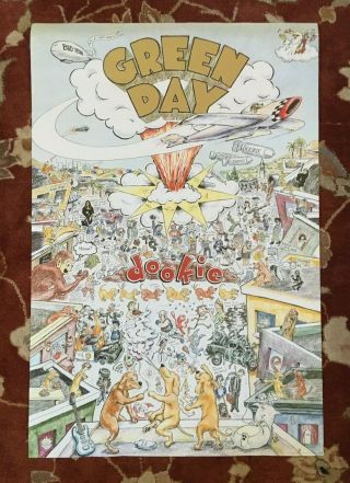 Green Day Dookie Rare Promotional Poster From 1994