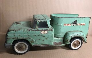 Rare Vintage 1960’s Tonka Pressed Steel Horse Carrier Pick - Up Truck