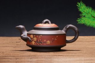 China Yixing Zisha Teapot Handmade Hand Craft Plum Pot Pot Teapot 300cc