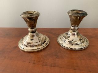 Pr.  Sterling Silver Candlesticks By Frank Whiting Co.  2001