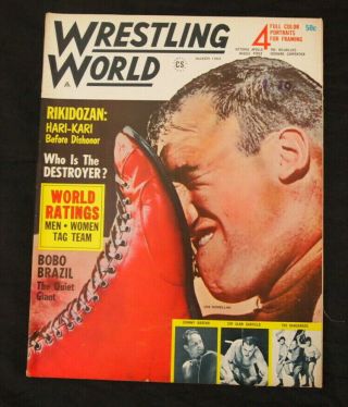 Wrestling World March 1963 Leo Nomellini Cover No Label Vintage Rare