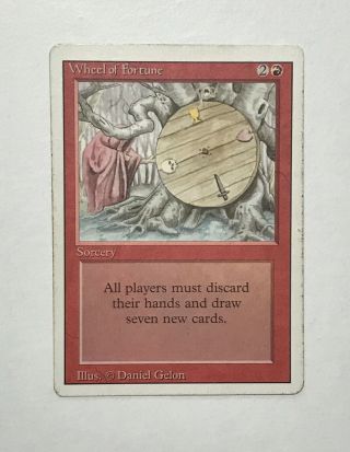 Magic The Gathering Wheel Of Fortune Red Revised 3rd Edition Mtg B Rare Played