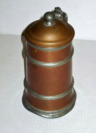 Stein / Tankard Manning Bowman and Co.  Antique Copper Pewter Beach haven 1904 2