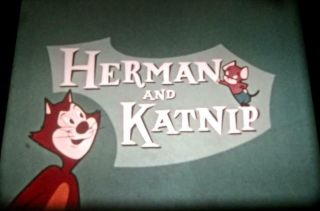 16mm Cartoon - Cat Carson Rides Again Herman And Katnip 1953 Harvey Toons - Rare