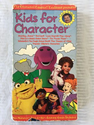 Vhs Kids For Character — Barney,  Lamb Chop,  Magic School Bus,  Others Rare