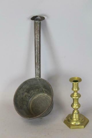 A Rare 19th C Enfield Ct Shaker Tin Water Dipper In The Best Surface