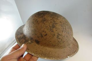 Extremely Rare British Brodie Helmet Ww2 Fabulous Vintage Military