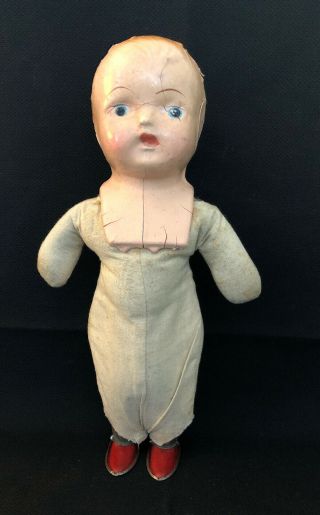 Vintage Key - Wind Doll,  Composition Head,  Soft Upper,  Tin Lower Body
