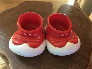 Vintage 1980’s Cabbage Patch Kids Clown Shoes Red & White With Squeaker