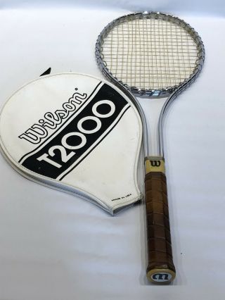Rare Wilson T2000 1970’s Vintage Tennis Racket Jimmy Connors Edition 4 5/8
