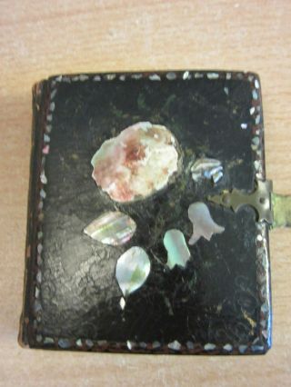 Antique Daguerreotype Photo Case Composition With Mother Of Pearl