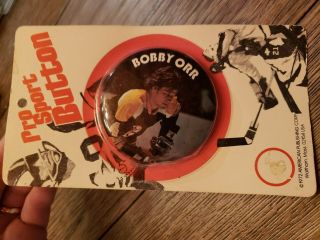1972 Bobby Orr Pro Sport Button - Boston Bruins - Rare
