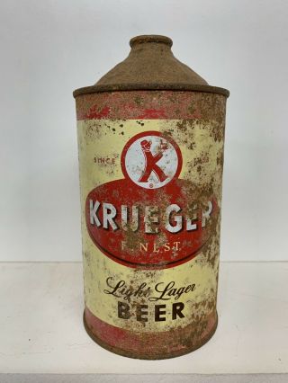 Rare Krueger Finest Beer Quart Cone Top Beer Can Newark,  Nj