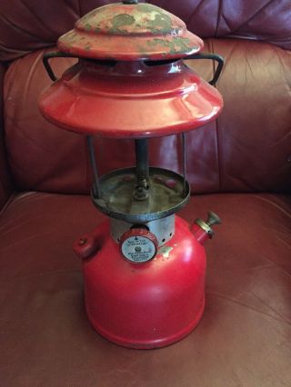 Vintage Coleman Model 200a Red Single Mantle Lantern Dated 1970 I Have Two Liste