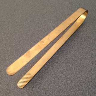 Rare Cylinda - Line brass ice tong in org.  box by Arne Jacobsen from Stelton 3