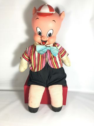 Vintage Mattel 1964 Warner Bros.  Porky Pig Doll 16 1/2 " Talking Rare Htf