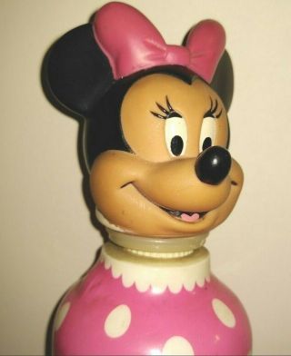 1990 Disney Minnie Mouse Soaky Bubble Bath Bottle Johnson 