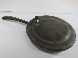 Vintage Antique Copper 6 " Frying/sauce Pan With Flip Top Lid